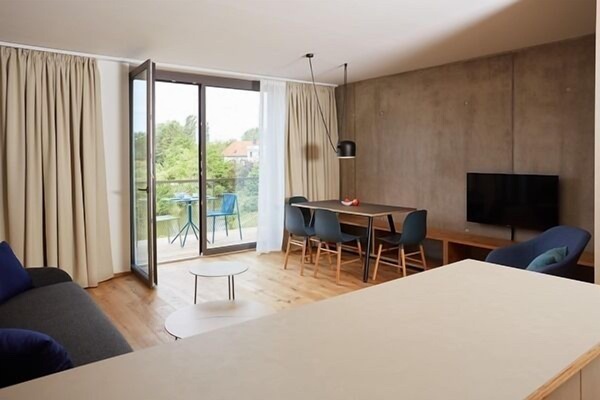 Familien-Apartment Storchennest, 66qm, 2 Schlafzimmer, 1 Wohn-/Schlafzimmer, Balkon, max. 6 Personen