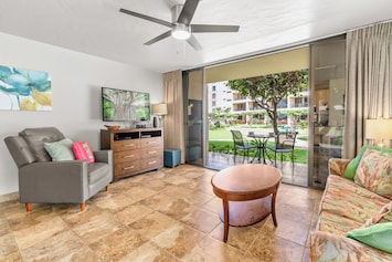 Feel the fresh breeze and natural light in the spacious living room.