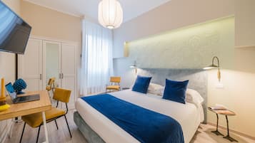 Dubbelrum - 1 dubbelsäng - balkong | 1 sovrum, italienska Frette-lakan och sängtillbehör av högsta kvalitet