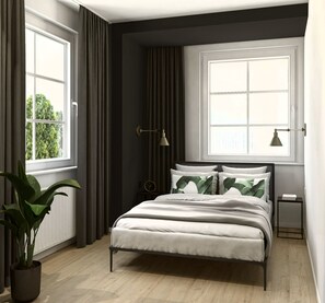 2 makuuhuonetta, silitysrauta/-lauta, Wi-Fi, vuodevaatteet