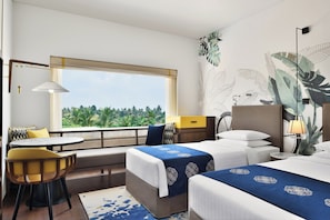 Habitación, 2 camas individuales, no fumadores | 1 dormitorio, ropa de cama hipoalergénica, edredones de plumas y minibar
