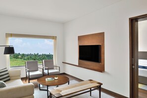 Suite, 1 Bedroom, Smoking | Living area | 46-inch LED TV with digital channels, TV, iPod dock