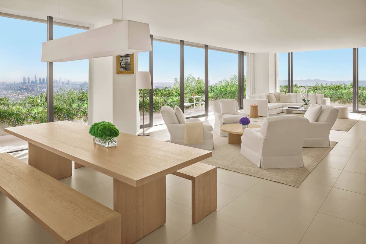 Suite, 1 King Bed with Sofa bed, Balcony | Living room | 55-inch TV with cable channels, Netflix, iPod dock