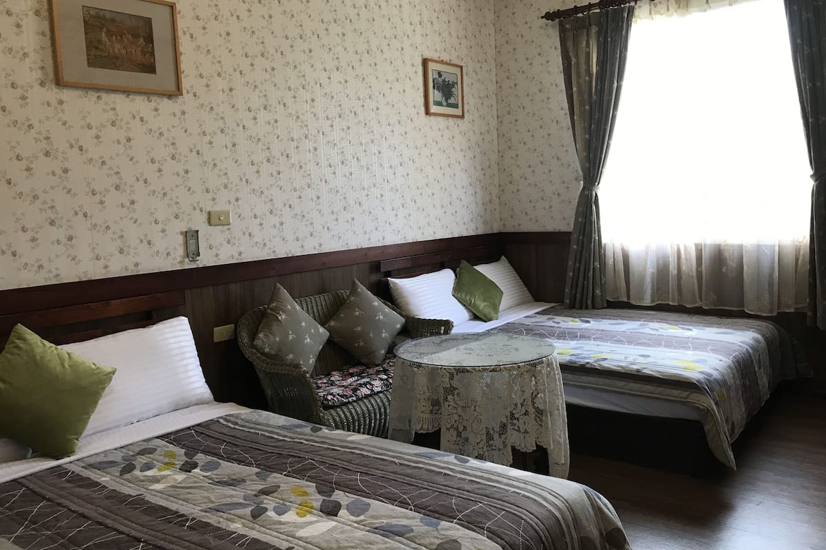 Desk, blackout curtains, free WiFi, bed sheets