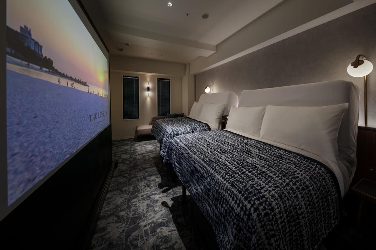 Superior Twin kamer (Theatre Room with Projector) | 1 slaapkamer, luxe beddengoed, verduisterende gordijnen