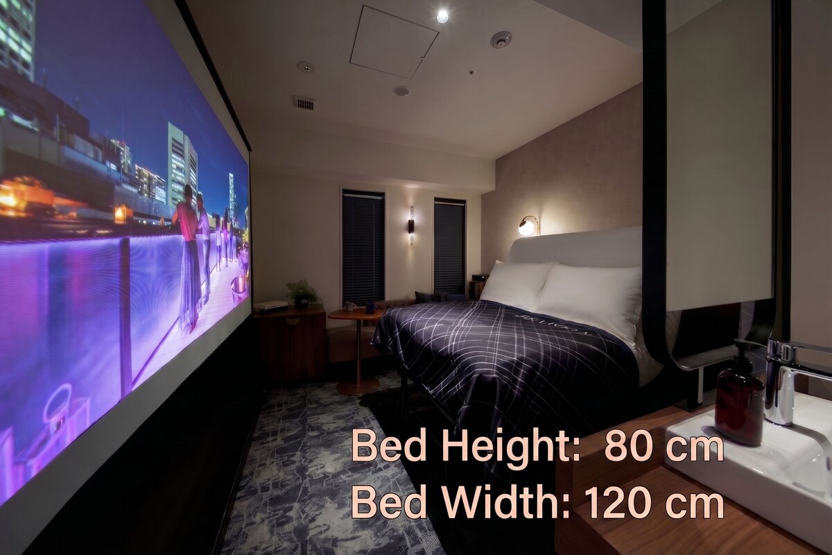 高級單人房 (Theatre Room with Projector) | 高級寢具、遮光布/窗簾、隔音、免費無線上網