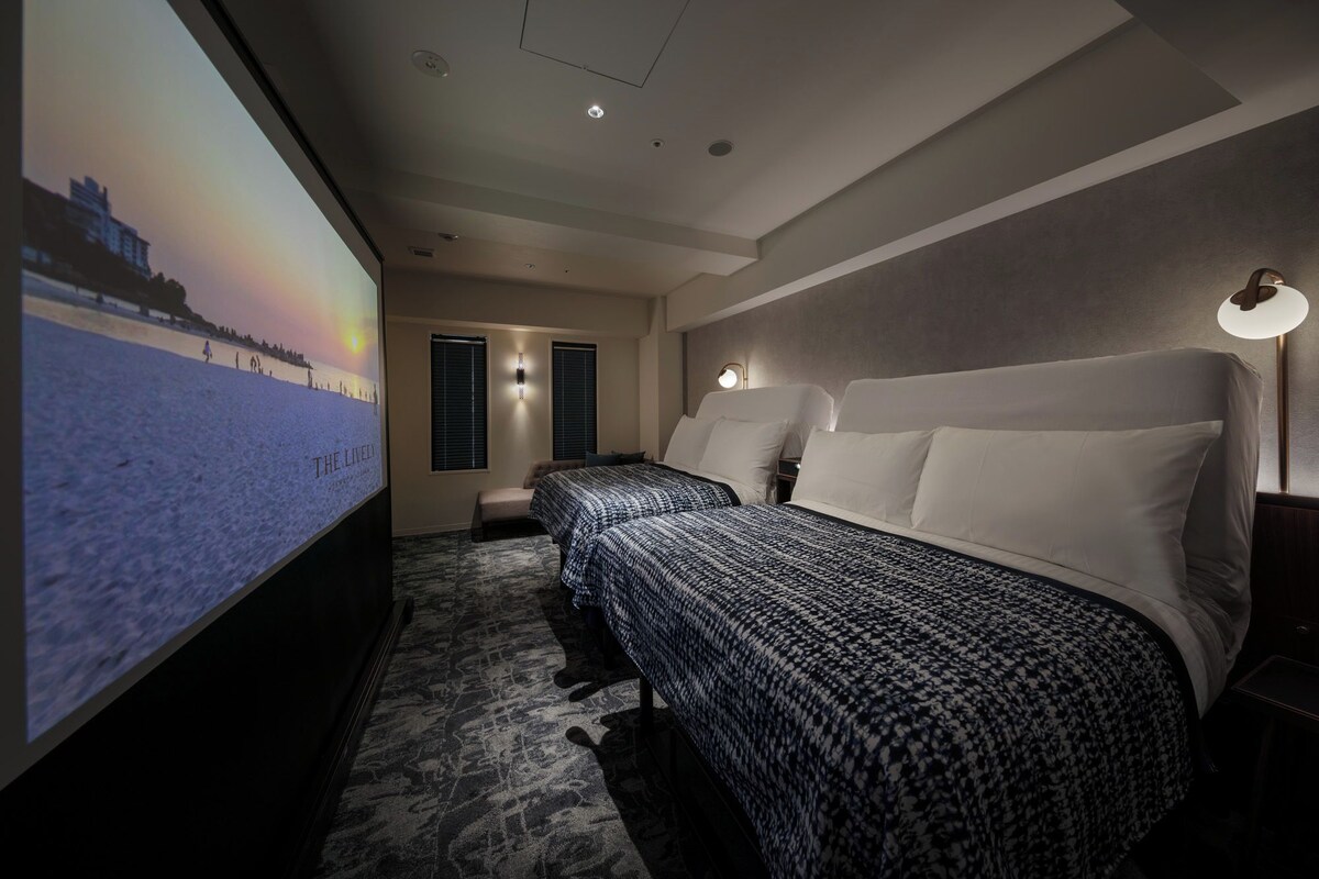 Superior Twin Room (Theatre Room with Projector) | Premium bedding, blackout drapes, soundproofing, WiFi (free)