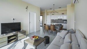 Deluxe Apartment, 3 Bedrooms, Sea View | Living area - Adria lux Apartments Sveti Stefan (Sveti Stefan)