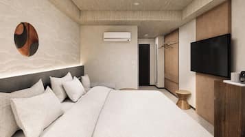 Quarto standard, 3 camas de solteiro | Cofres nos quartos, escrivaninha, cortinas blackout, Wi-Fi de cortesia