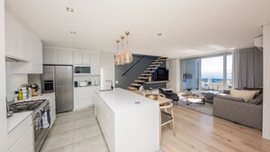 Luxury Penthouse, 2 Bedrooms, Ocean View | Living area | TV - Penthouse on B (Cape Town)