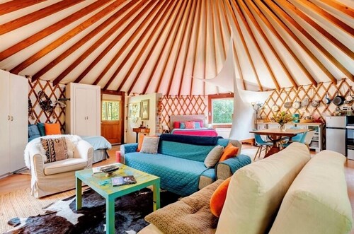 Totally secluded Yurt surrounded by waterfalls, brooks, cliffs and forest