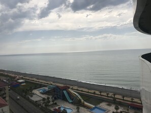 Uitzicht op strand/zee
