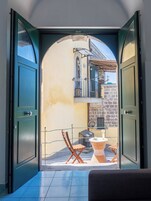 Standard Apartment, 2 Bedrooms, Ground Floor (Leucosia) | Living area | Flat-screen TV