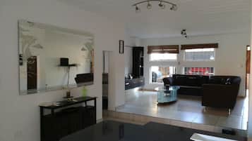 TV, DVD player, books