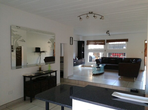 TV, DVD player, books