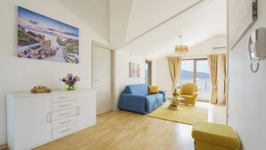 Comfort Apartment, Sea View | Living area - Tivat Apartments (Tivat)