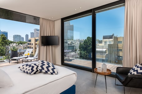 高级顶层房, 4 间卧室, 露台, 城市景观 | 埃及棉床单、高档床上用品、客房内保险箱、特色装修