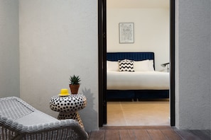 Apartment, 5 Schlafzimmer, Terrasse, Erdgeschoss | Bettwäsche aus ägyptischer Baumwolle, hochwertige Bettwaren, Zimmersafe