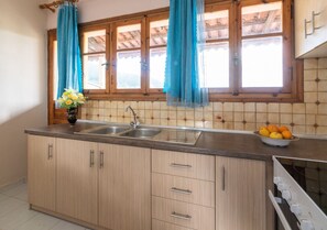 Fridge, oven, stovetop, cookware/dishes/utensils - Anthi Family Complex (Zakynthos)