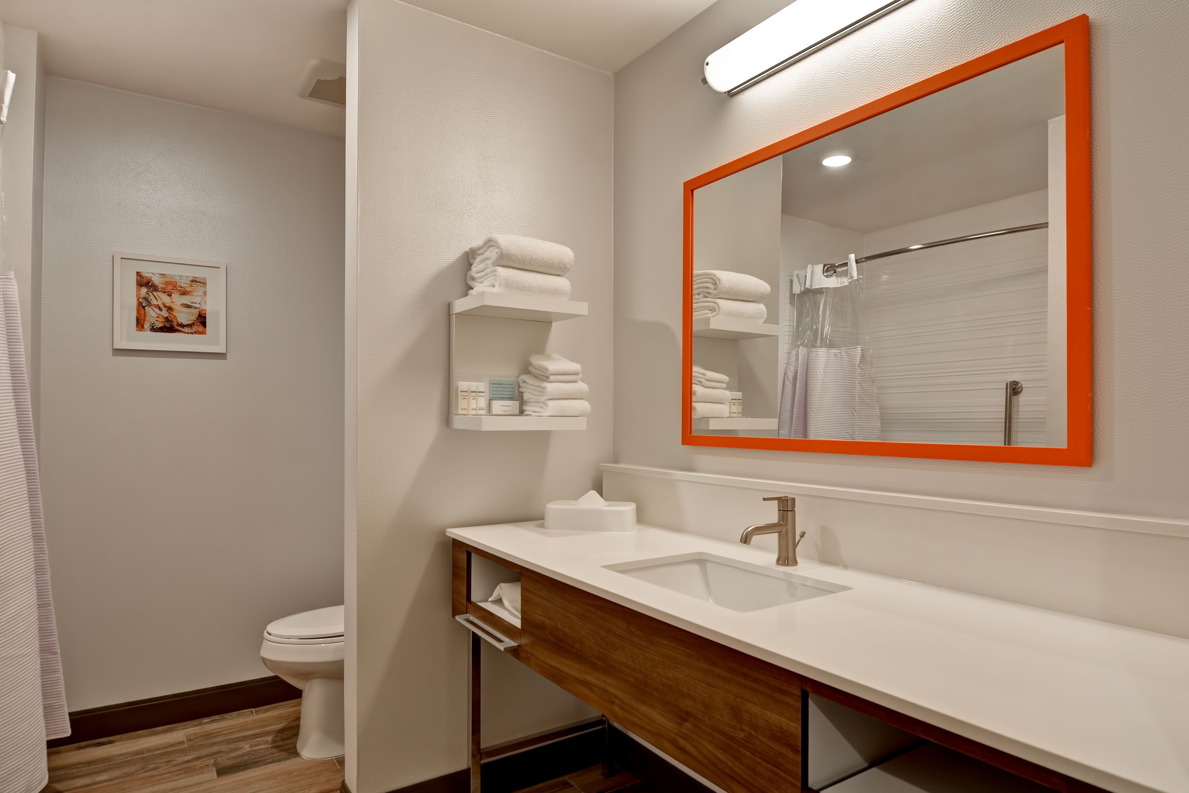 free toiletries, hair dryer, towels