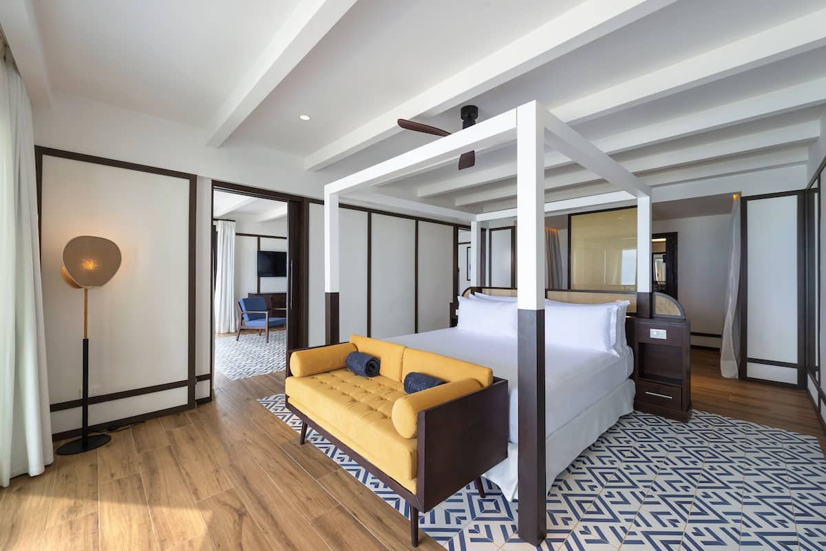 1 chambre, literie de qualité, couette en duvet