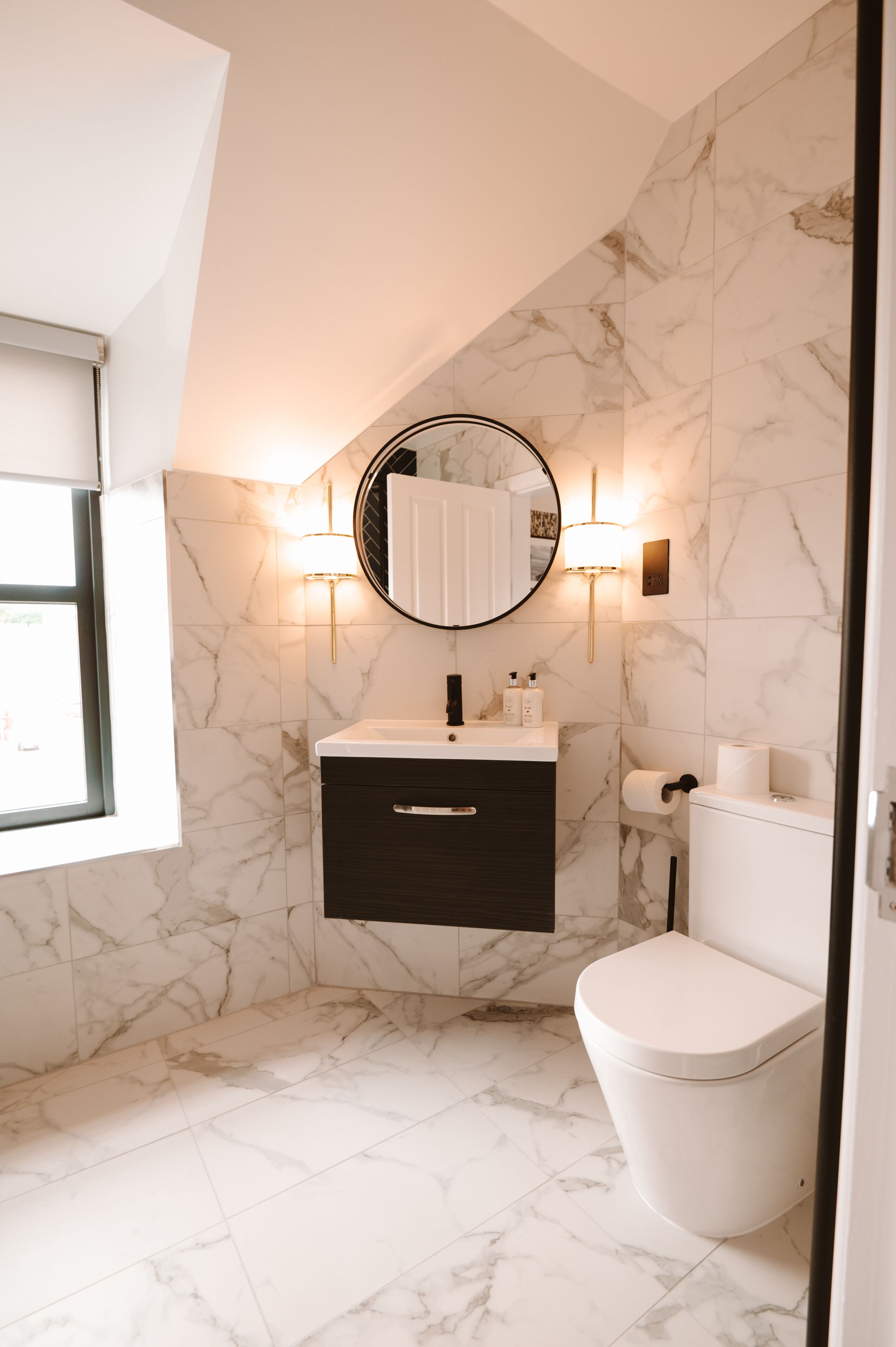 reidhaven seaview suite (located in hotel annexe) | bathroom | hair dryer, towels