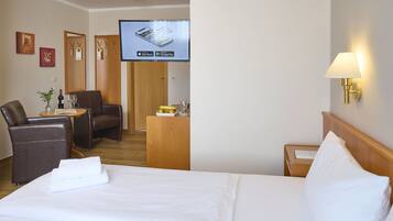 Standard Double Room | In-room safe, blackout curtains, soundproofing, free WiFi