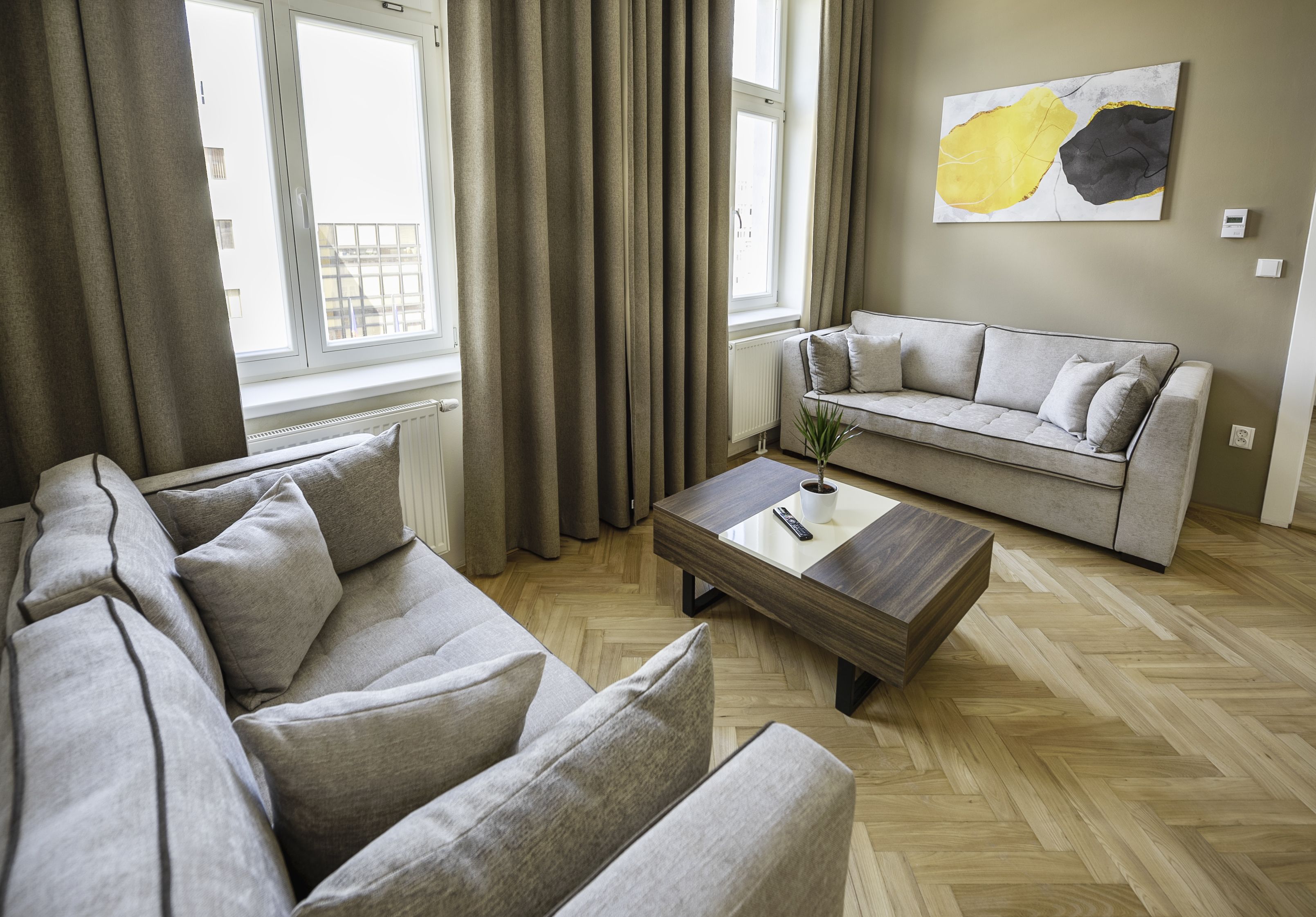 deluxe suite, 2 bedrooms | living area | 50-inch lcd tv with premium tv channels, tv