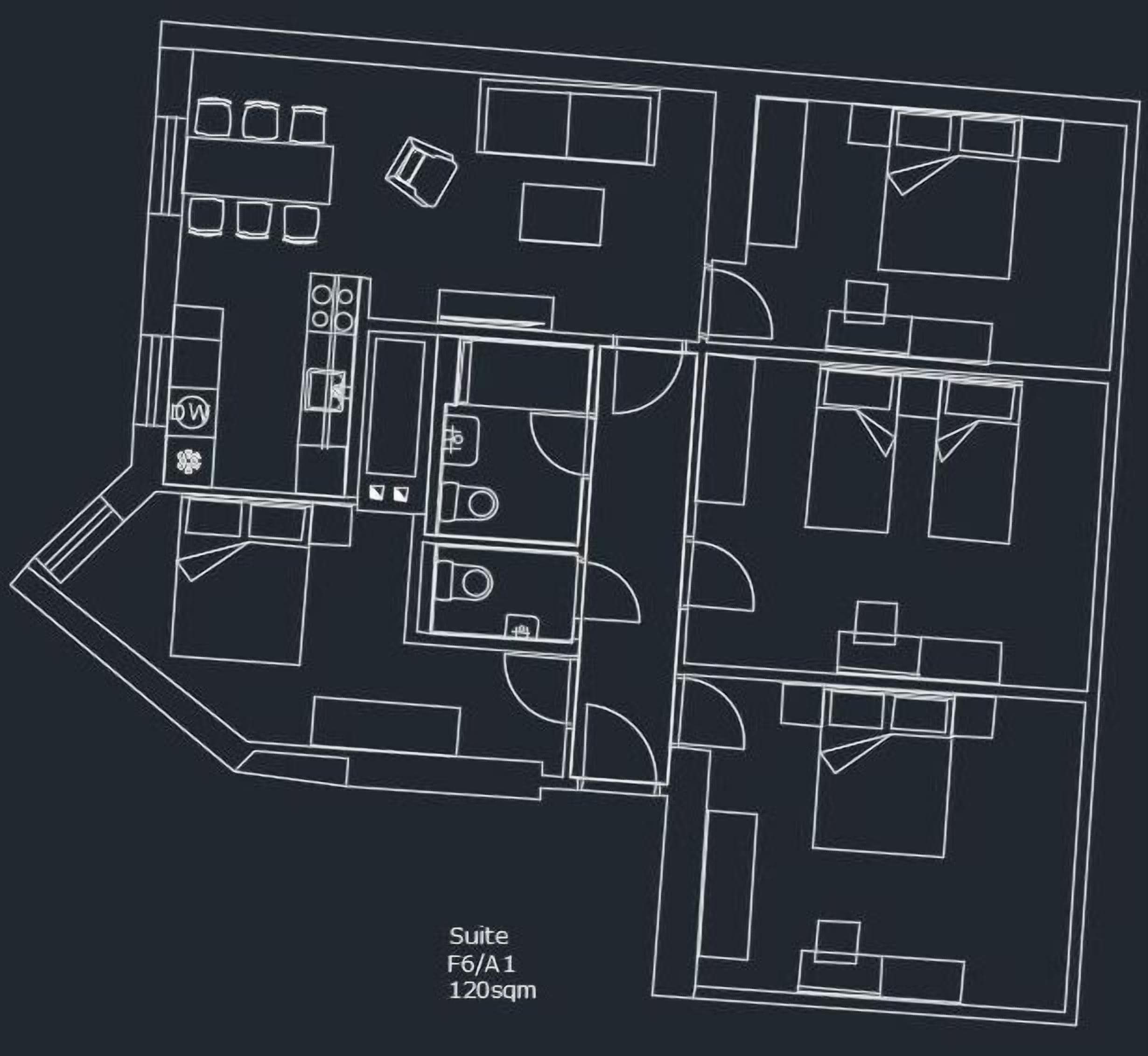 executive penthouse, 4 bedrooms (rooftop) | floor plan