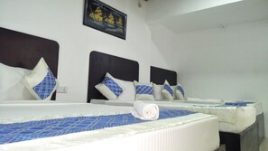 Blackout curtains, iron/ironing board, free WiFi, bed sheets