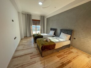 アパ��ートメント 2 ベッドルーム | 2 室のベッドルーム、アイロン / アイロン台、WiFi (無料)、ベッドシーツ