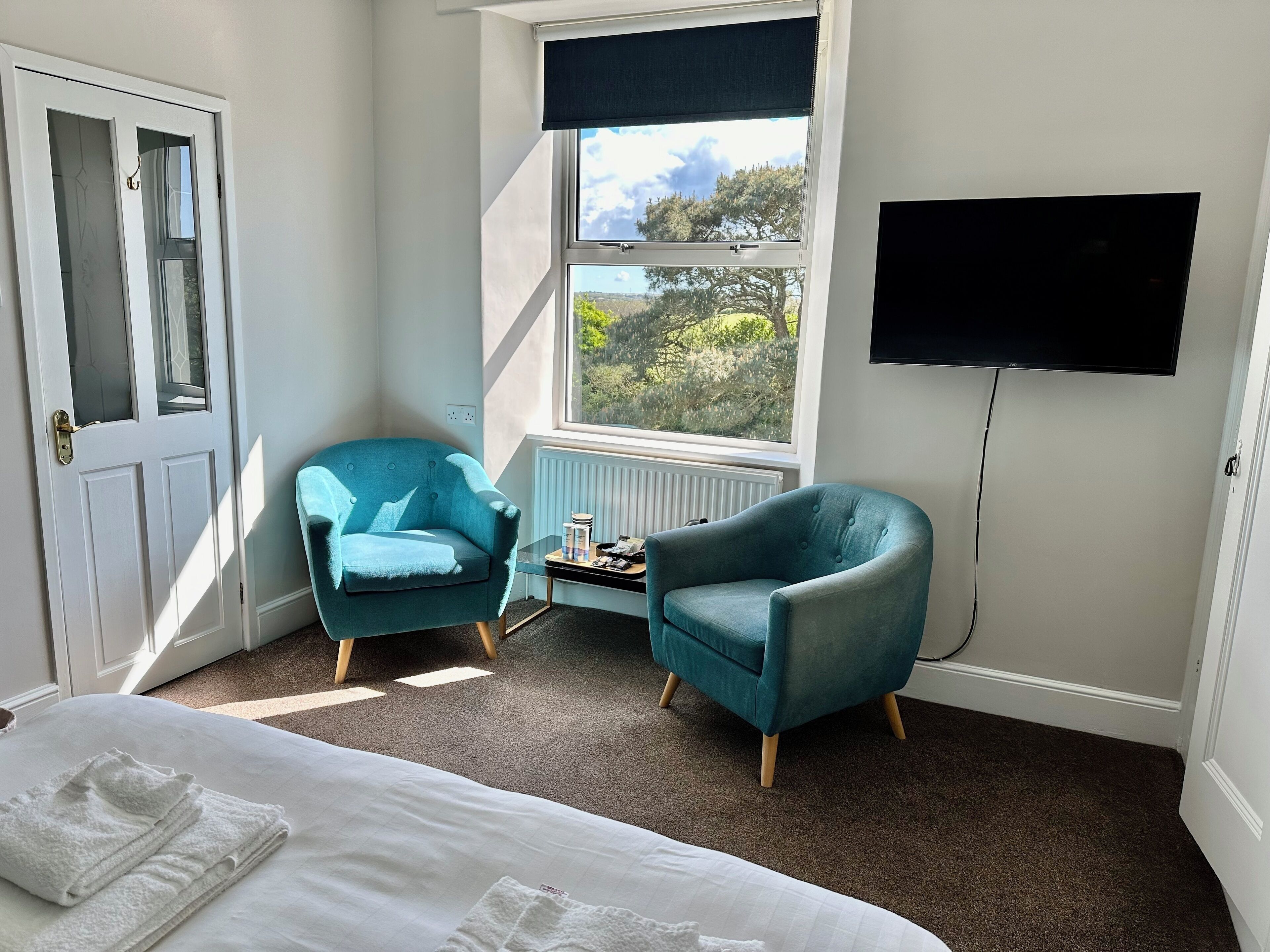 classic double room, garden view | hypo-allergenic bedding, down duvets, blackout curtains