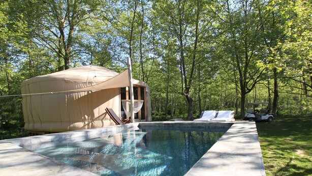 Yurt | Private pool - Yourte Antzika (Arbonne)