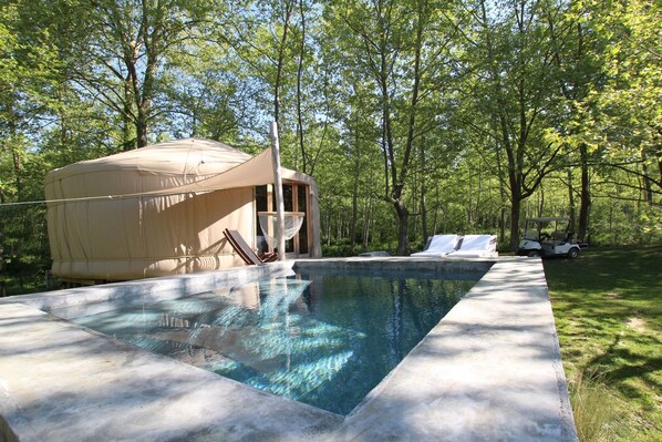 Yurt | Private pool - Yourte Antzika (Arbonne)