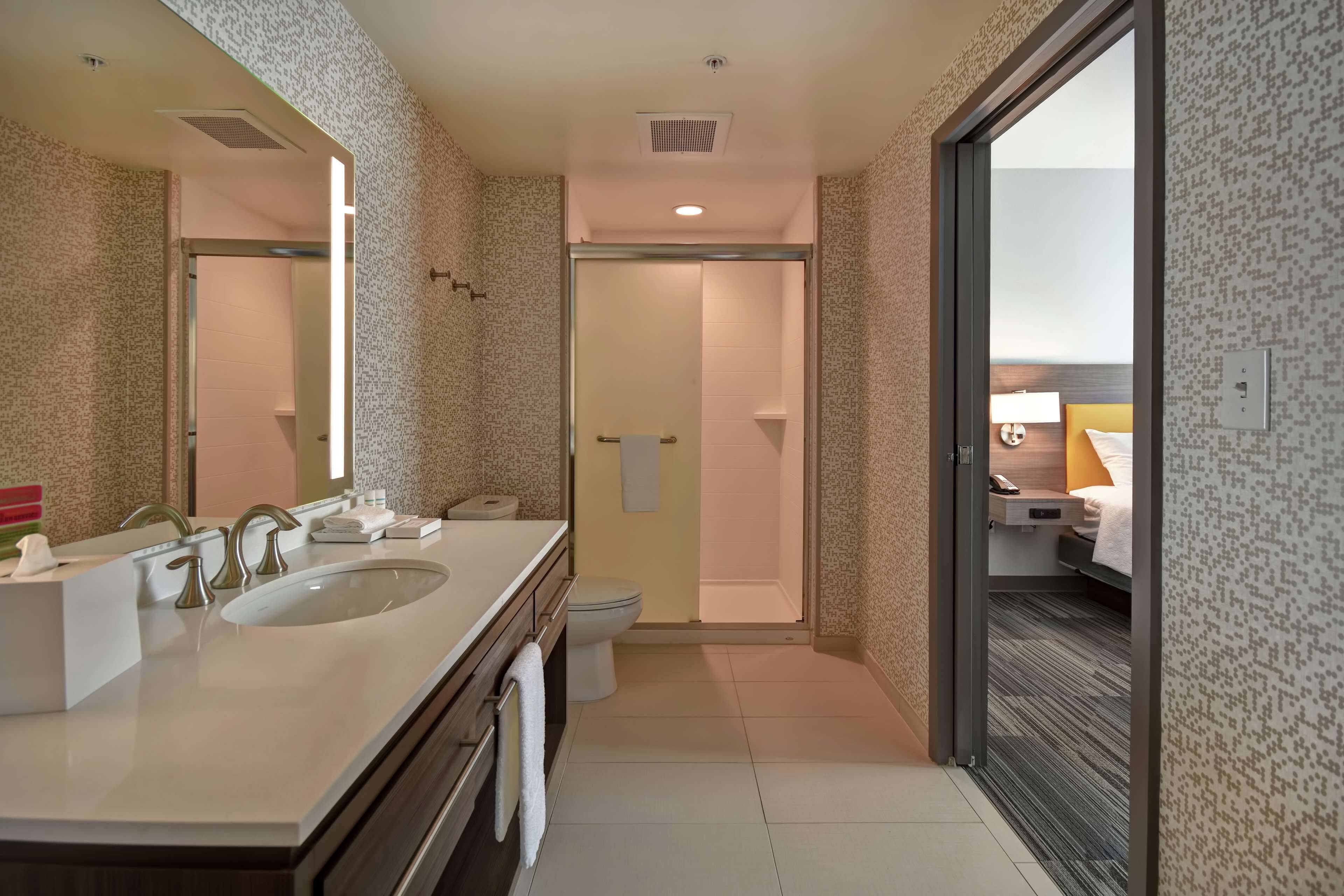 suite, 1 king bed, accessible (hearing) | bathroom shower