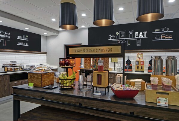 Free daily buffet breakfast