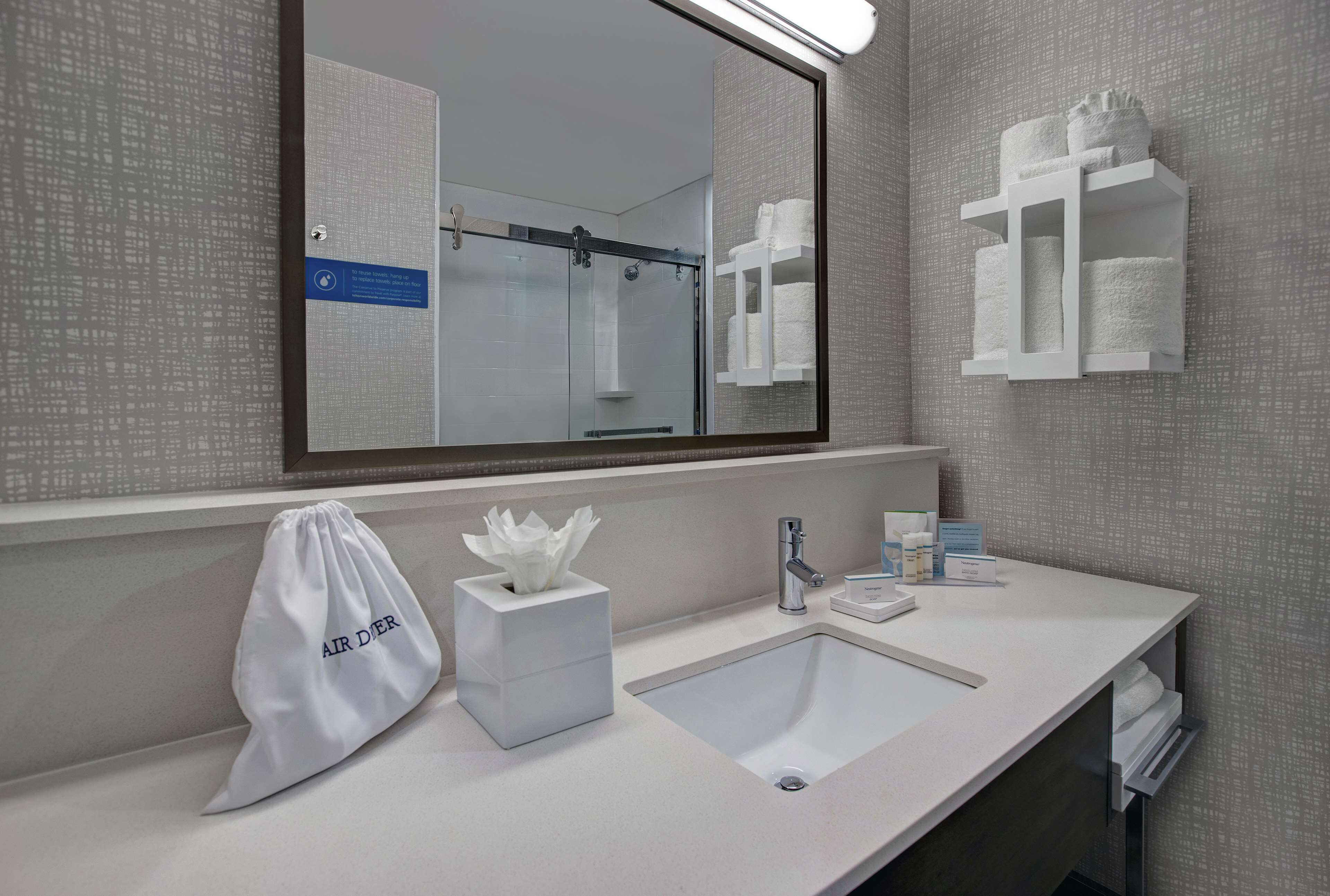 room, 1 king bed with sofa bed, accessible, refrigerator & microwave | bathroom shower