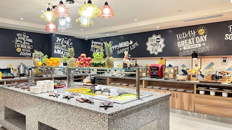 Free daily buffet breakfast . Hampton by Hilton Dubai Al Barsha