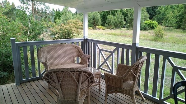 Comfort Mobile Home, Multiple Beds, Terrace, Garden View | Terrace/patio - Camping Baradis (Commensacq)