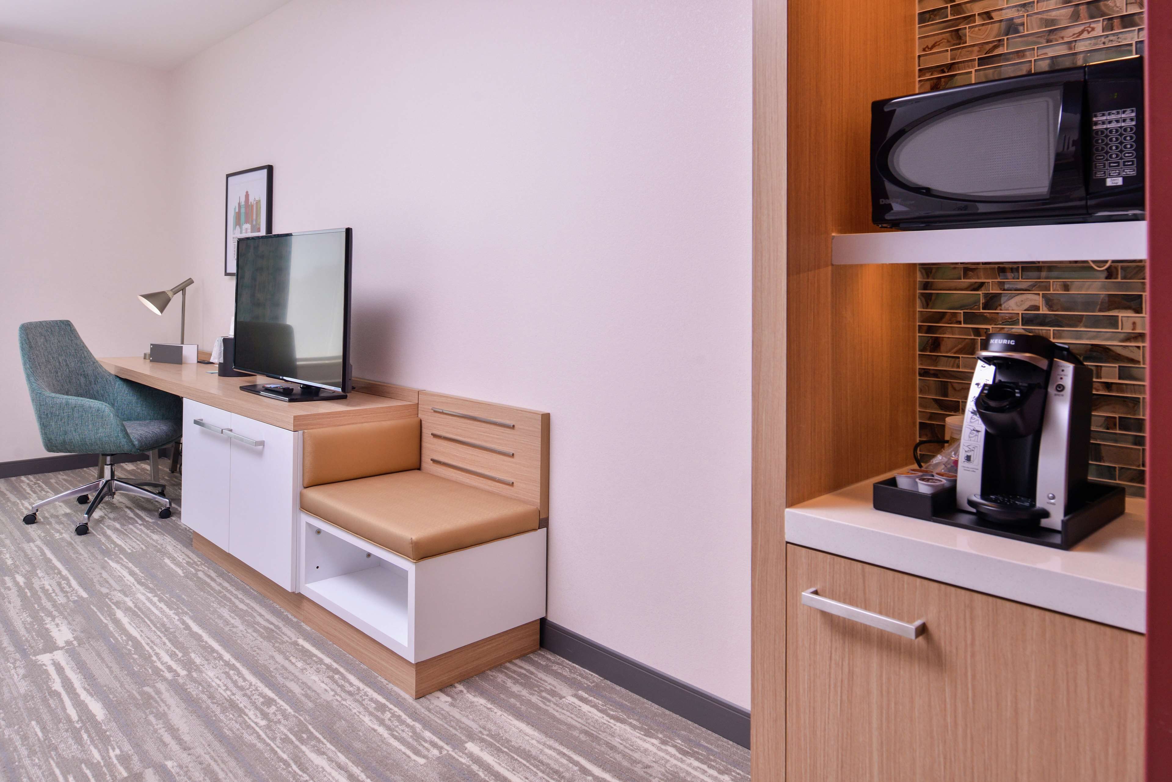 minibar, desk, blackout curtains, iron/ironing board