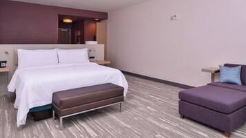 Deluxe Room, 1 King Bed | Living area | 42-inch LCD TV with cable channels, TV, MP3 dock