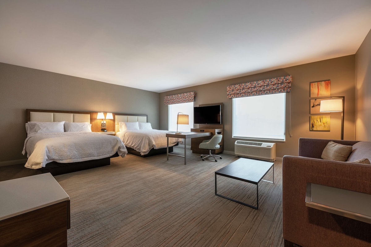 Studio Suite, 2 Queen Beds | In-room safe, desk, iron/ironing board, free cribs/infant beds