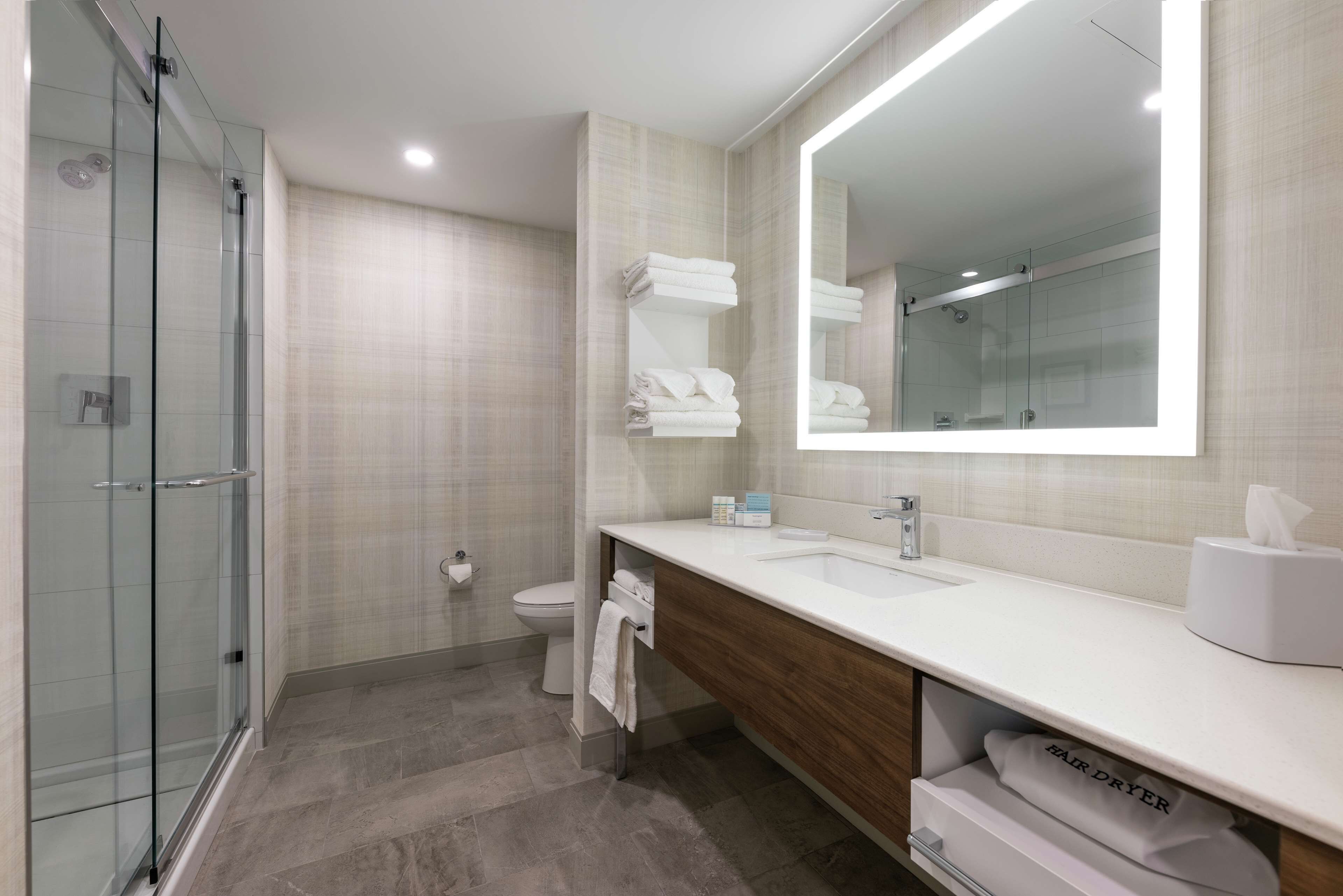 room, 1 king bed | bathroom shower