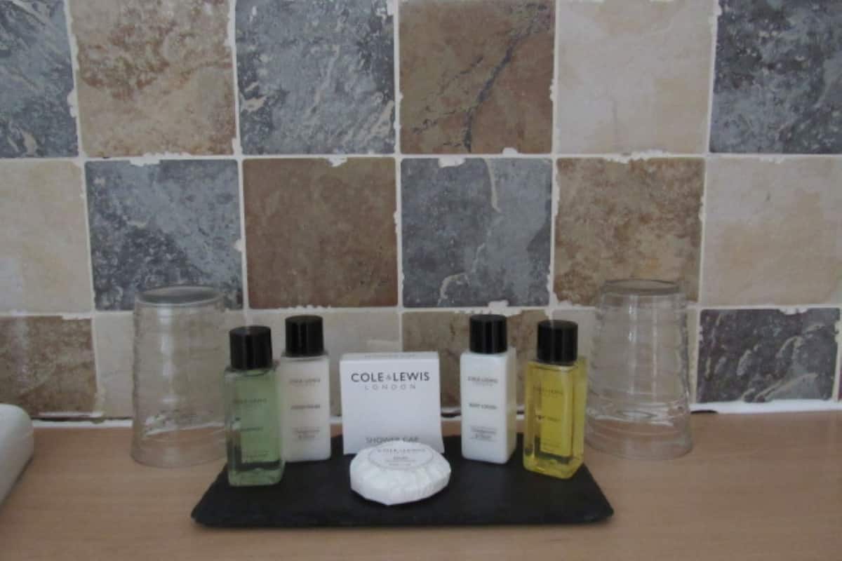 classic double room | bathroom | free toiletries, towels, soap, shampoo