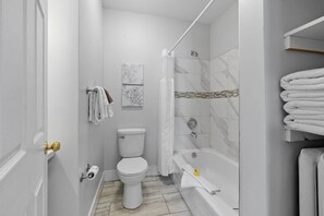 Ducha y bañera combinadas y secador de pelo