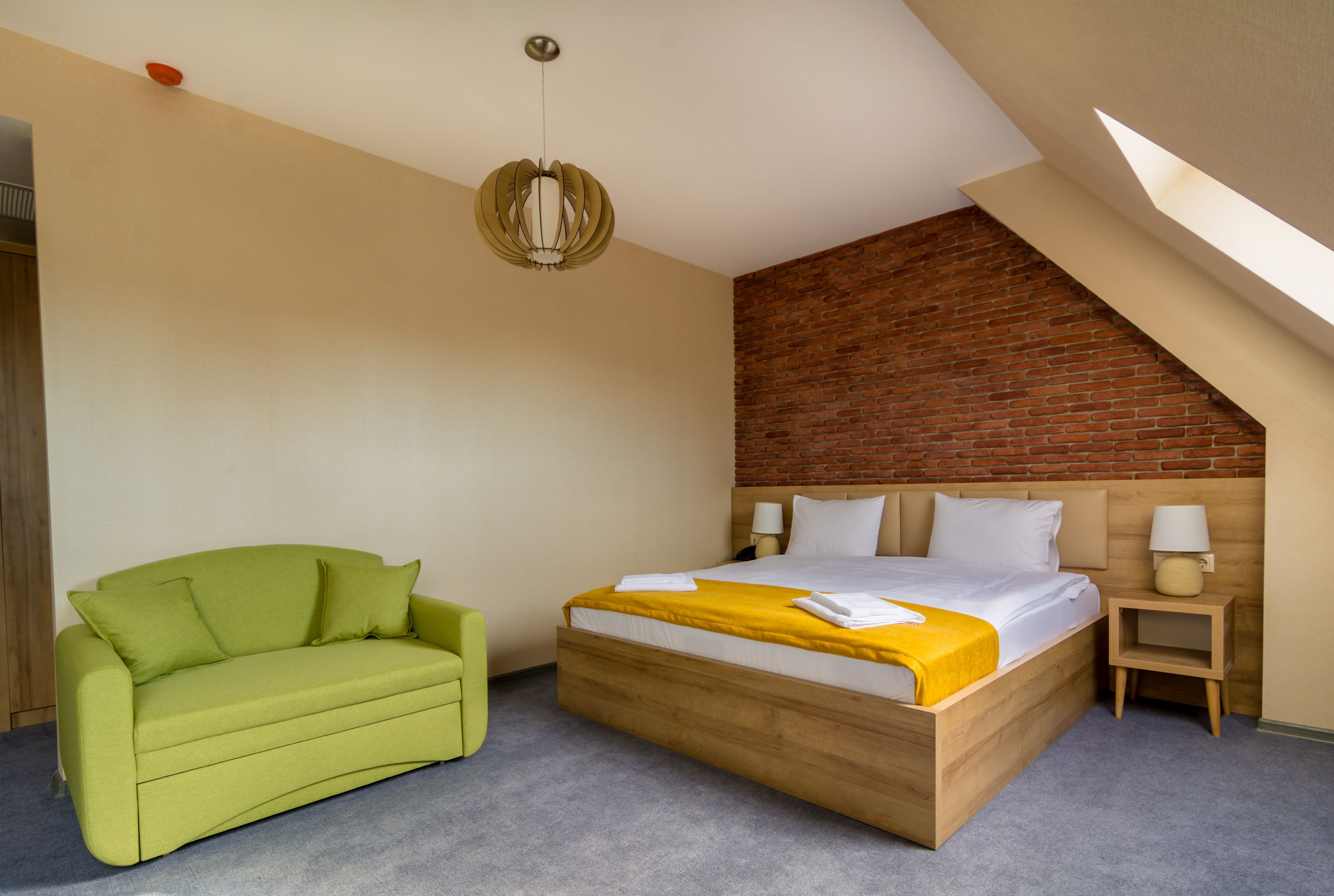 double room (with extra bed) | living area | led tv