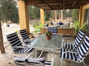 Casa família, 4 quartos, acessível, vista para o jardim | Terraço/pátio