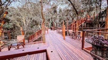 Outdoor banquet area