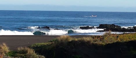En la playa