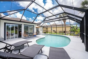 A heated pool